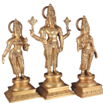 Pure Brass Large Tirupati Balaji Set with Bhudevi & Sridevi | 25" Temple Trio | 40kg Handcrafted Masterpiece | Sacred Venkateshwara Murti | Jaipurio